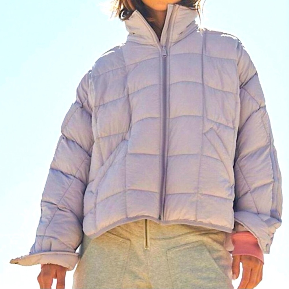 Free People Pippa Packable Puffer in Discontinued Color Violet Dust (Lavender)